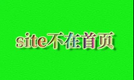 site首頁不在第一的原因分析